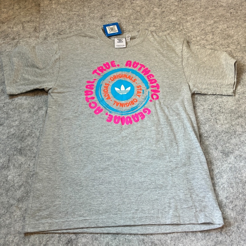 Adidas Men's Express Yourself T-Shirt SS Crew Grey Size S NEW WITH TAGS!
